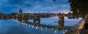 Pont St. Pierre at Night, Toulouse, Languedoc, France Pont St. Pierre at Night, Toulouse, Languedoc, France