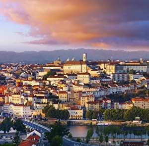 Portugal, Coimbra, Overview at dusk(MR) Portugal, Coimbra, Overview at dusk(MR)