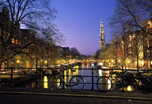Prinsengracht & Wsterkerk, Amsterdam, Holland Prinsengracht & Wsterkerk, Amsterdam, Holland