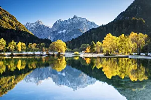 Prisojnik and Mali Razor Reflecting in Jasna Lake, near Kranjska Gora, Slovenia, Europe Prisojnik and Mali Razor Reflecting in Jasna Lake, near Kranjska Gora, Slovenia, Europe