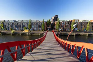 Amsterdam Bridge Prints: Python Bridge, Zeeburg, Amsterdam, Noord Holland, Netherlands