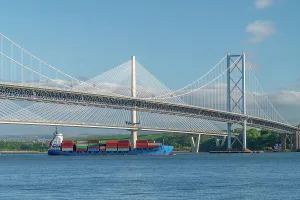 UK Suspension Bridges Prints: UK, Scotland, Lothian, Near Edinburgh