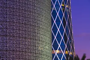 Qatar, Doha, Burj Qatar left, Tornado Tower right Qatar, Doha, Burj Qatar left, Tornado Tower right