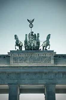 Quadriga statue on top of the Brandenburg Gate, Berlin, Germany Quadriga statue on top of the Brandenburg Gate, Berlin, Germany