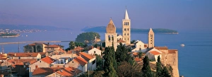 Prints of Rab, Adriatic Coast, Croatia Map Prints: Rab Island Print, Adriatic Coast Landscape