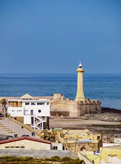Rabat Lighthouse Elevated View Print, Morocco