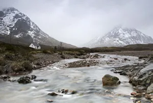 Remote cottage in Rannoch Moor, Scotland, UK Remote cottage in Rannoch Moor, Scotland, UK