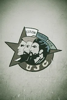 Revolutionary slogan, Habana Vieja, Havana, Cuba Revolutionary slogan, Habana Vieja, Havana, Cuba