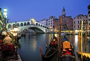 Prints of Rialto Bridge, Grand Canal, Venice, Italy Rialto Bridge, Venice Prints: Rialto Bridge Print, Grand Canal Scene