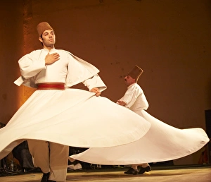 Rights Managed Print: Morocco, Fes - Whirling Dervishes at the Fes Festival
