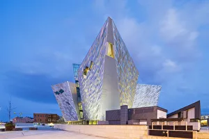 Rights Managed Print NIR8869AW, Titanic Belfast at Twilight