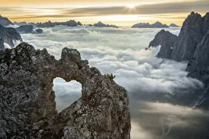 Agordino Collection: A rocks heart, on a clouds sea, between rock walls. (Dolomites, Italy)