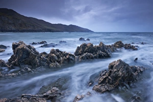 Rocky shores of Rockham Bay, looking towards Morte Point, North Devon, England. Spring Rocky shores of Rockham Bay, looking towards Morte Point, North Devon, England. Spring