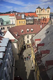 Rooftops and alleyway of Old Bratislava, Slovakia Rooftops and alleyway of Old Bratislava, Slovakia