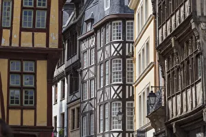 Rouen, Normandy, France. Typical timbered houses Rouen, Normandy, France. Typical timbered houses