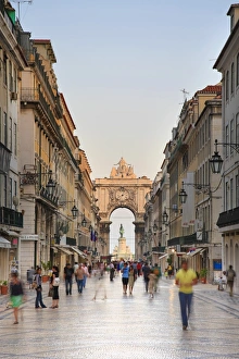 Baixa District Portugal Prints: Rua Augusta