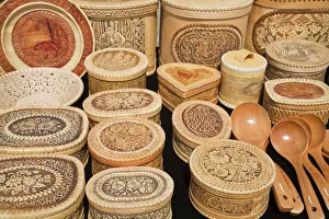 Russia, Irkutsk, Listvyanka village at Lake Baikal, Local handicrafts Russia, Irkutsk, Listvyanka village at Lake Baikal, Local handicrafts