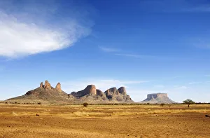 The Sahara desert mountains near Hombori. Mali, West Africa The Sahara desert mountains near Hombori. Mali, West Africa