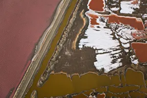 Salt works, aerial view, Namib Desert, Namibia Salt works, aerial view, Namib Desert, Namibia