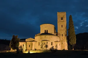 Sant Antimo Church at Dusk, Tuscany, Italy Sant Antimo Church at Dusk, Tuscany, Italy