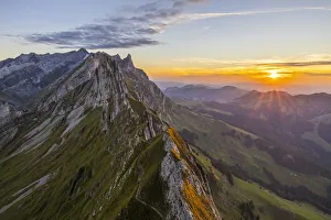 Schafler Ridge Sunset Print, Wasserauen, Switzerland