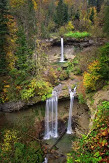 Bavaria Waterfalls Prints: Scheidegger Waterfalls, Scheidegg, Bavaria, Germany