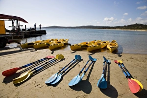 Sea kayaking in Coles Bay on the Freycinet Sea kayaking in Coles Bay on the Freycinet