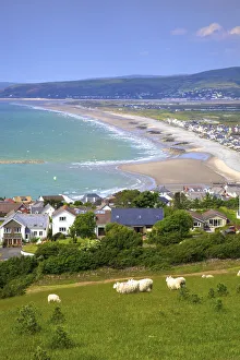 Prints of The Seaside Resort of Borth, Cardigan Bay, Wales, United Kingdom, Europe United Kingdom Prints: Borth, Cardigan Bay Print