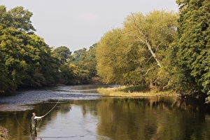 River Dee Salmon Fisherman Print