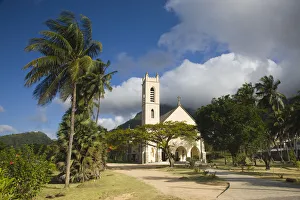Seychelles, Mahe Island, Bel Ombre, town church Seychelles, Mahe Island, Bel Ombre, town church