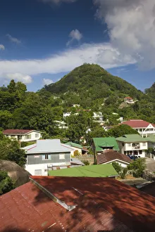Seychelles, Mahe Island, Victoria, Creole houses Seychelles, Mahe Island, Victoria, Creole houses