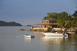 Seychelles, Praslin Island, Anse Possession bay, sunset Seychelles, Praslin Island, Anse Possession bay, sunset