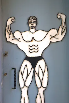 Signage for Gym, Rabat, Morocco, North Africa Signage for Gym, Rabat, Morocco, North Africa