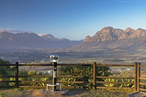 South African Mountains Prints: Simonsberg Mountain from viewing platform, Paarl, Western Cape, South Africa