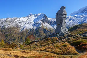 Swiss Alps Landscape Photography Prints: Simplon eagle statue, Simplon pass, Valais, Switzerland