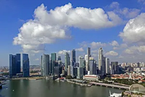 Singapore, Elevated view over the City Centre and Marina Bay Singapore, Elevated view over the City Centre and Marina Bay