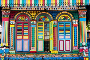 Singapore, Little India, Colourful Heritage Villa, once the residence of Tan Teng Niah Singapore, Little India, Colourful Heritage Villa, once the residence of Tan Teng Niah