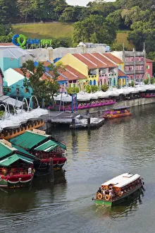 The Singapore River flows past Clarke Quay, a new area of nightlife restaurants and bars The Singapore River flows past Clarke Quay, a new area of nightlife restaurants and bars