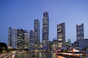 Singapore, Singapore River and City Skyline Singapore, Singapore River and City Skyline