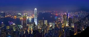Related Images Collection: Skyline of Hong Kong from Victoria Peak, Hong Kong, China