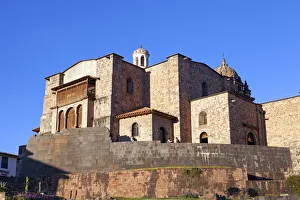 South America, Peru, Cusco, Coricancha. The church and convent of Santo Domingo with South America, Peru, Cusco, Coricancha. The church and convent of Santo Domingo with