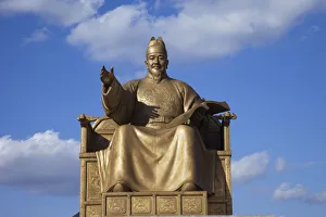 South Korea, Seoul, Statue of King Sejong South Korea, Seoul, Statue of King Sejong