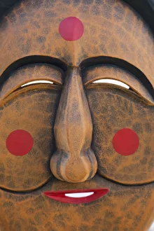 South Korea, Seoul, Traditional Wooden Mask South Korea, Seoul, Traditional Wooden Mask