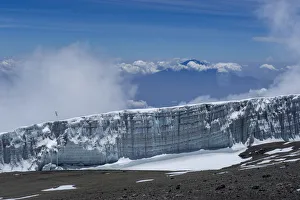 The Southern Icefields of Mount Kilimanjaro, viewed from near the summit, Tanzania The Southern Icefields of Mount Kilimanjaro, viewed from near the summit, Tanzania