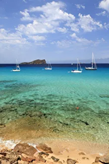 Spain, Balearic Islands, Ibiza, Cala Comte Beach Spain, Balearic Islands, Ibiza, Cala Comte Beach