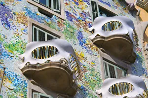 Spain, Barcelona, Casa Batllo (by Antoni Gaudi) Spain, Barcelona, Casa Batllo (by Antoni Gaudi)