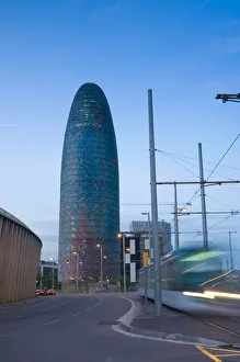 Spain, Barcelona, Torre Agbar (Agbar Tower) Spain, Barcelona, Torre Agbar (Agbar Tower)