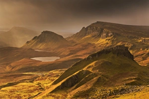 Spectacular light over the Trotternish Range from the Quiraing in the Isle of Skye, Scotland Spectacular light over the Trotternish Range from the Quiraing in the Isle of Skye, Scotland