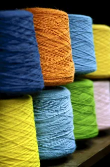 Spools Of Dyed Aplaca Yarn, Alpaca Wool Factory, El Alto, Bolivia Spools Of Dyed Aplaca Yarn, Alpaca Wool Factory, El Alto, Bolivia