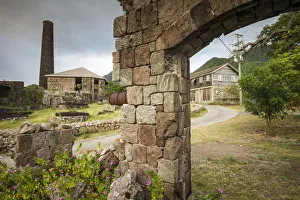St. Kitts and Nevis, Nevis, New River, ruins of Coconut Walk sugar estate St. Kitts and Nevis, Nevis, New River, ruins of Coconut Walk sugar estate
